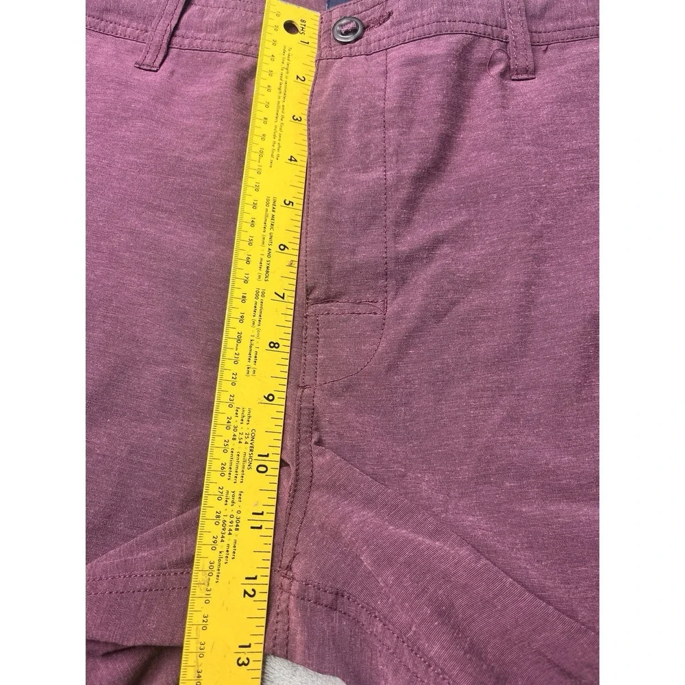 Even Tide Generation Hybrid Shorts Maroon Burgundy‎ Heather Mens 36 Golf Casual